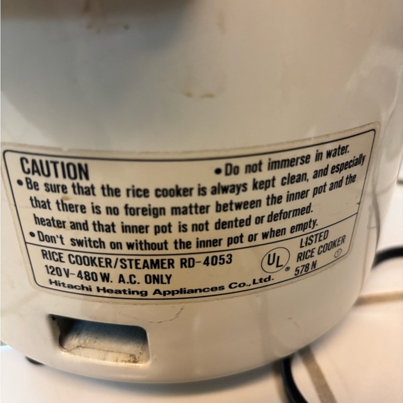 vintage Hitachi ChimeOmatic automatic food steamer/rice cooker 5.6cups tested - Picture 6 of 11